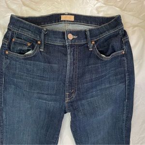 Mother Insider Crop Step Fray Size 28